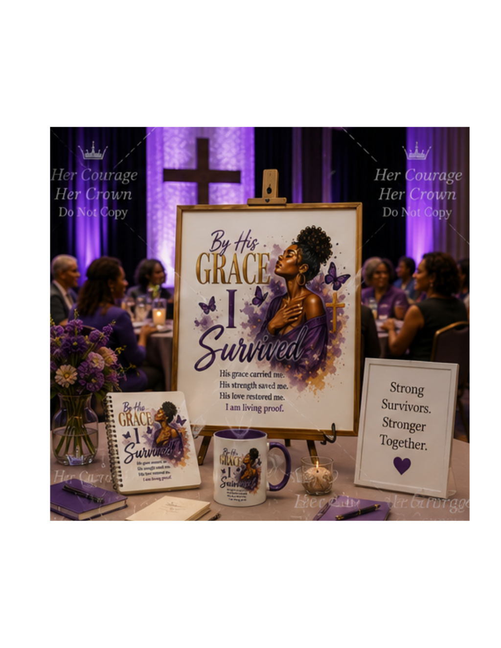 By His Grace I Survived Digital Print | Survivor Strong Collection