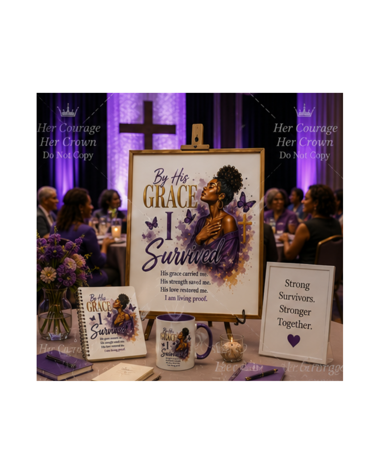By His Grace I Survived Digital Print | Survivor Strong Collection