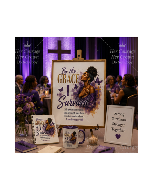 By His Grace I Survived Digital Print | Survivor Strong Collection