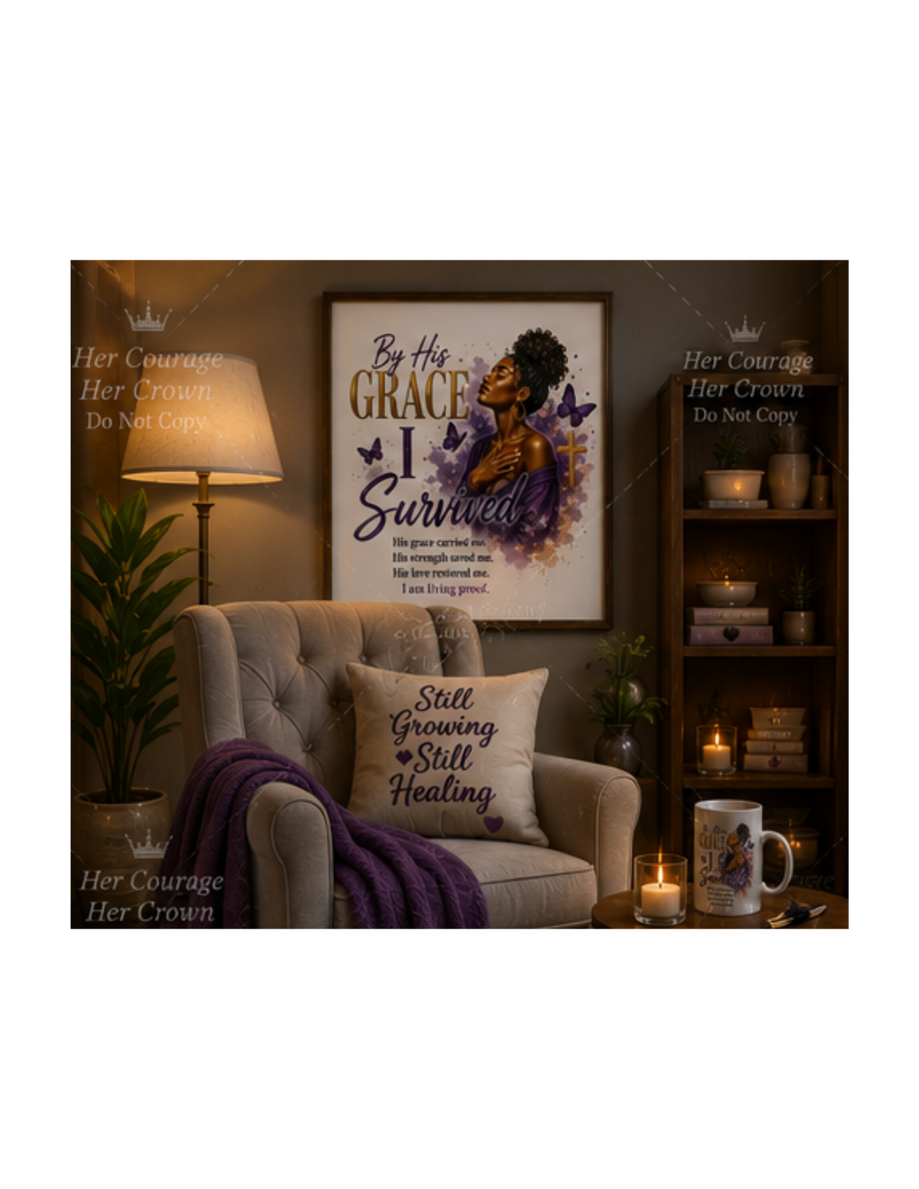By His Grace I Survived Digital Print | Survivor Strong Collection