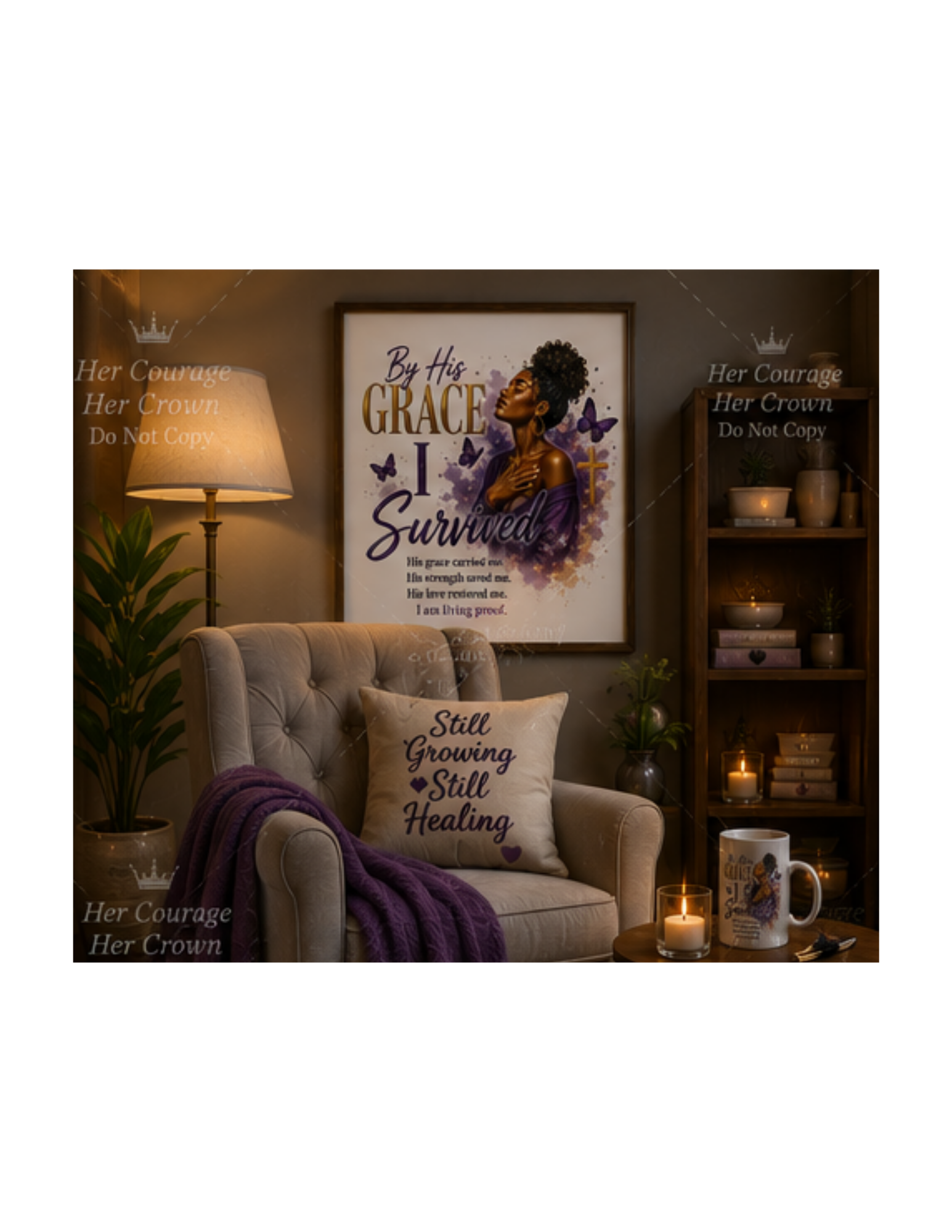 By His Grace I Survived Digital Print | Survivor Strong Collection
