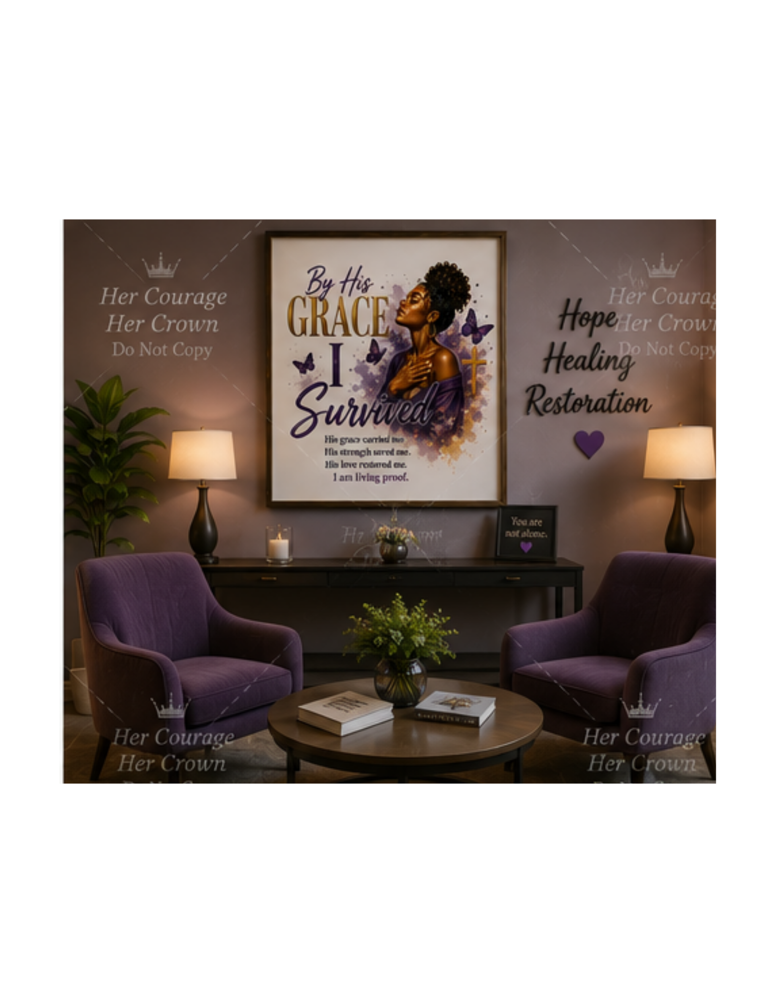 By His Grace I Survived Digital Print | Survivor Strong Collection