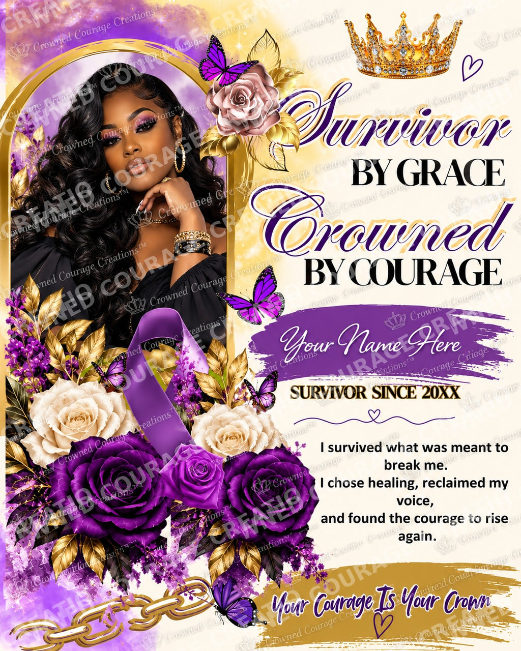 Domestic Violence Survivor – Editable Canva Template