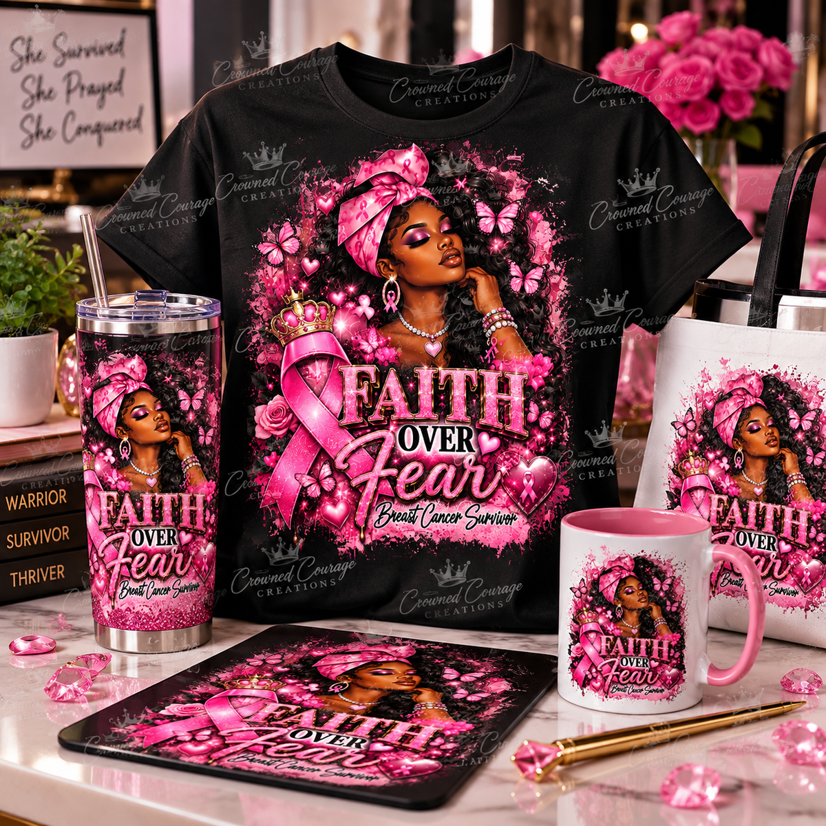 Faith Over Fear – Breast Cancer Survivor Digital Download
