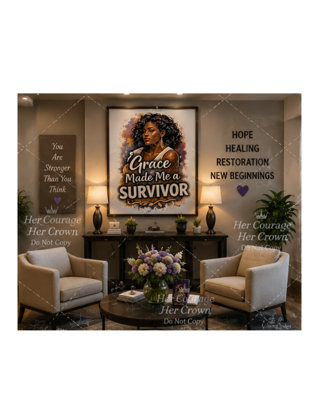Grace Made Me a Survivor Digital Print | Survivor Strong Collection