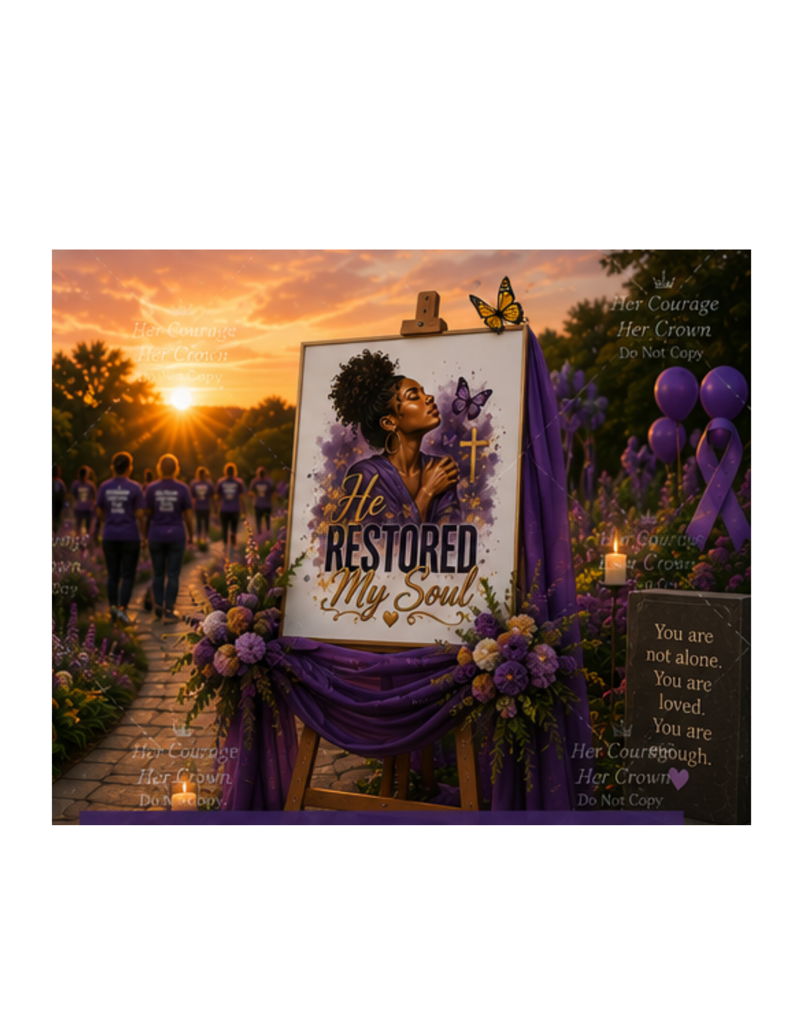 He Restored My Soul Digital Print | Survivor Strong Collection