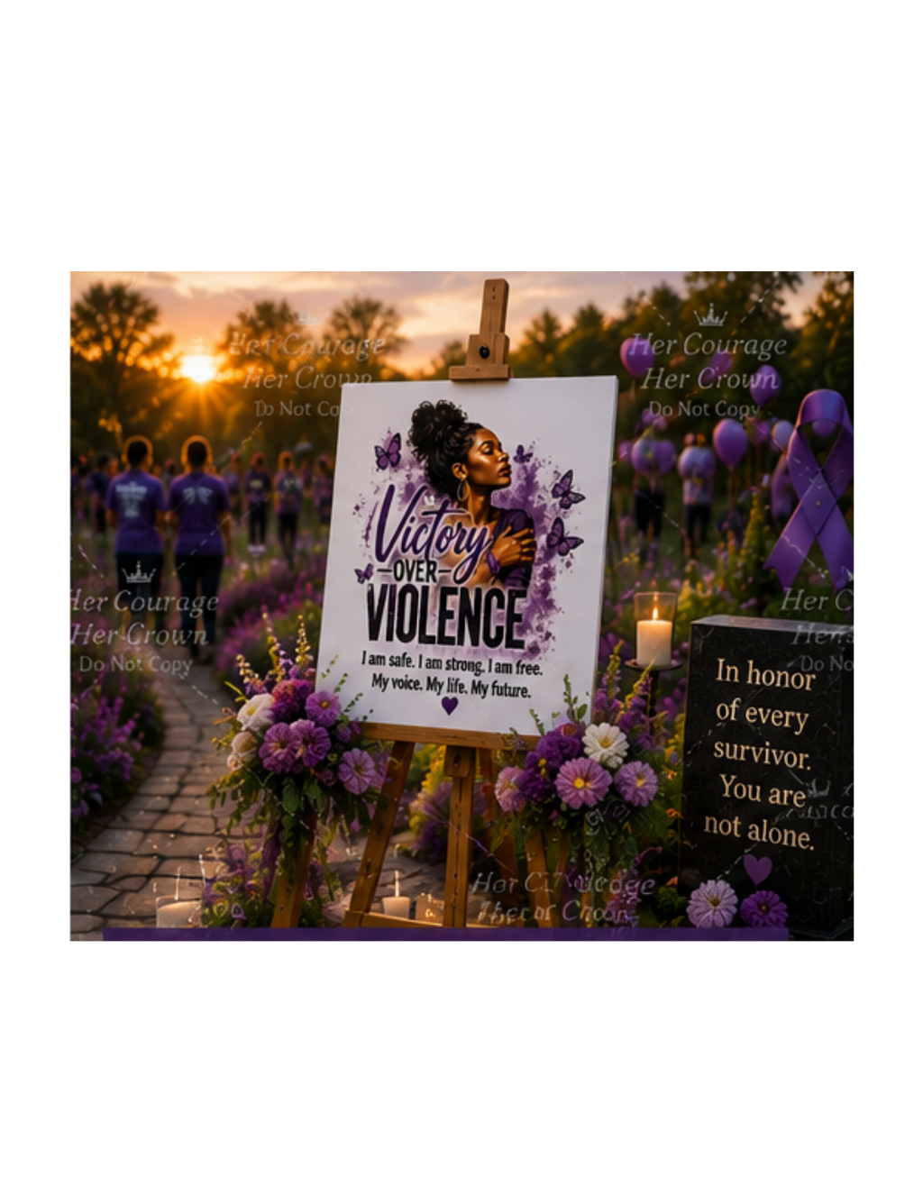 Victory Over Violence Digital Print | Survivor Strong Collection