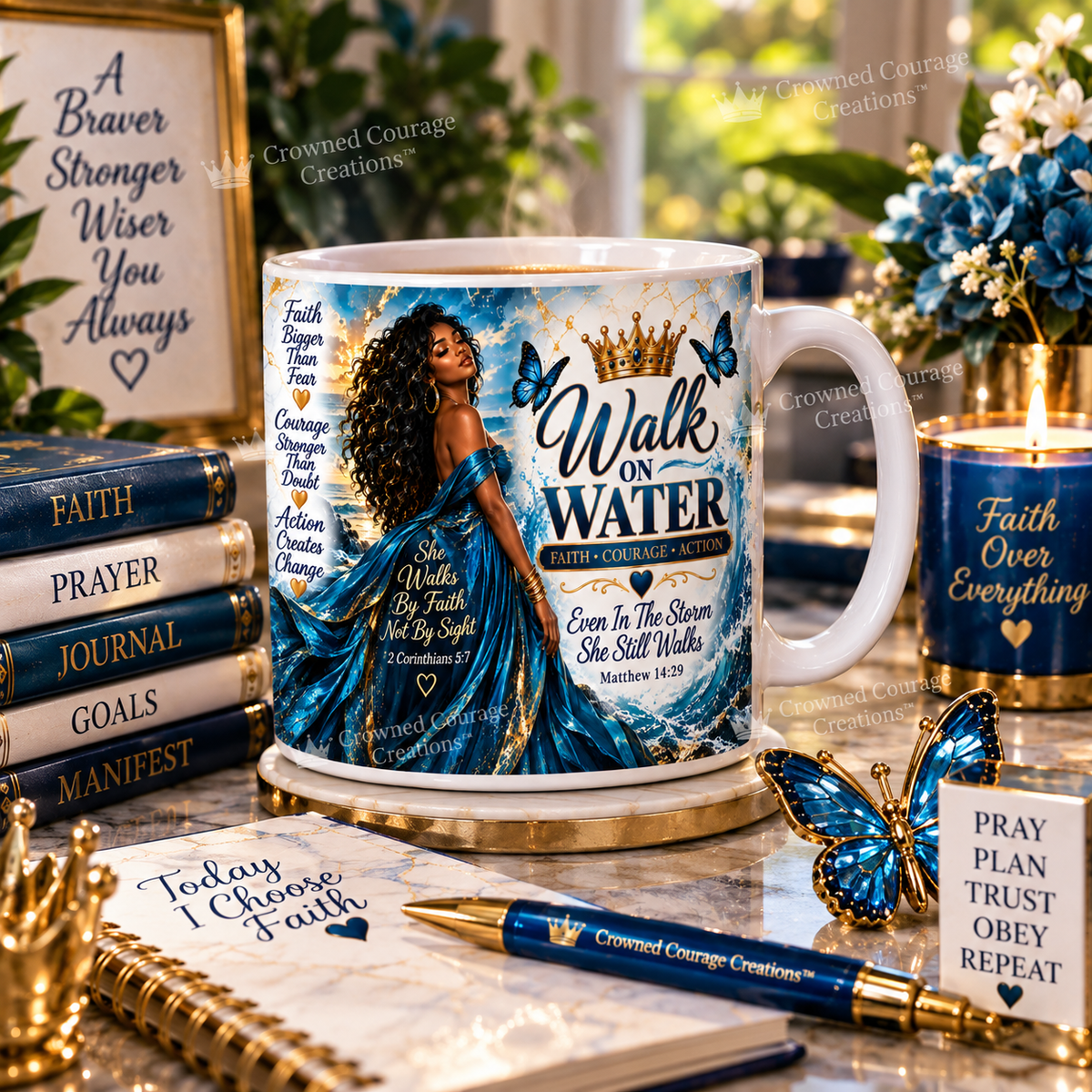 Walk On Water – Ocean Blue Mug Wrap | Digital Download