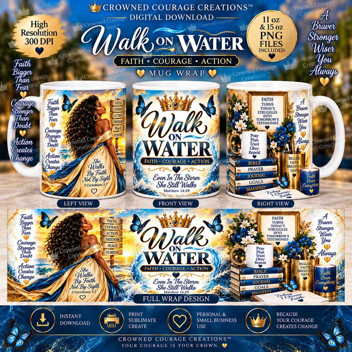 Walk On Water – Sunrise Gold Mug Wrap