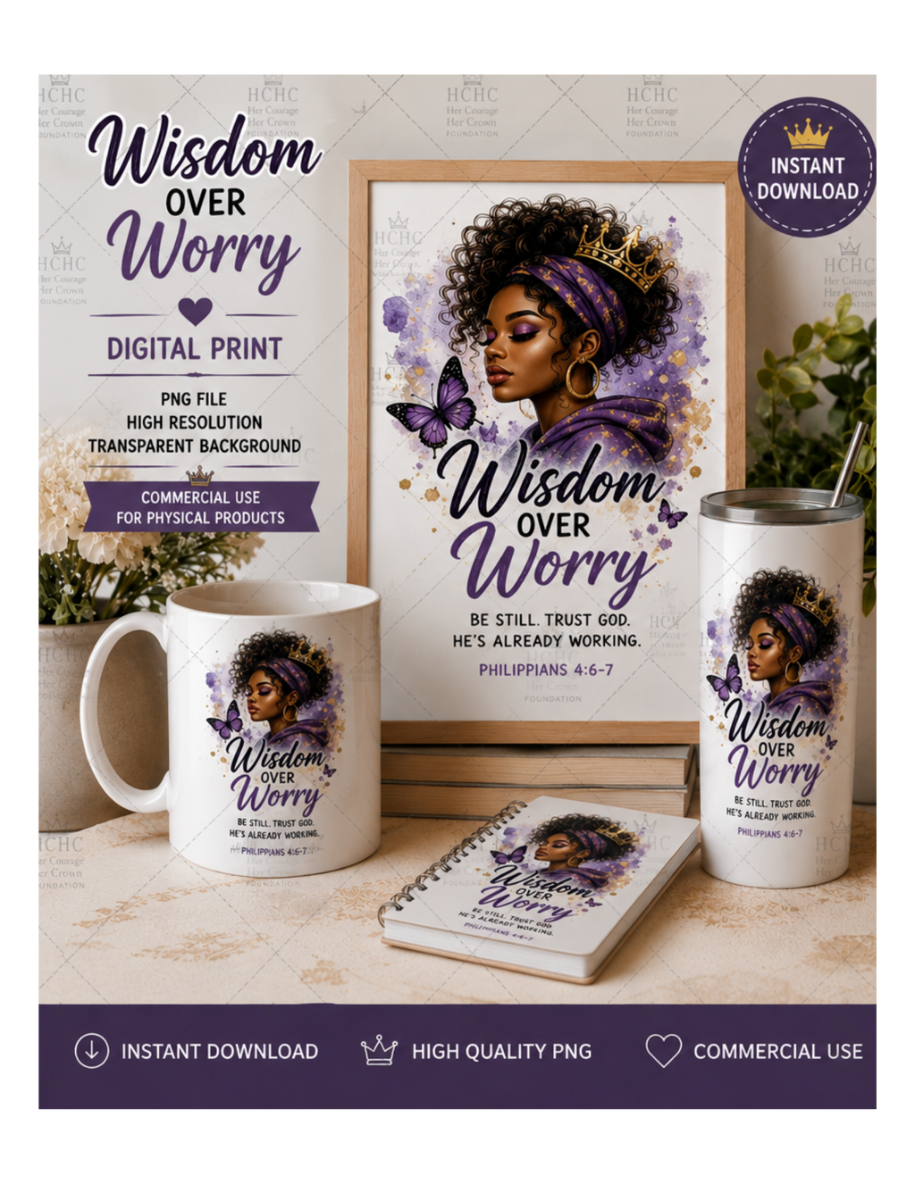 Wisdom Over Worry Digital Print