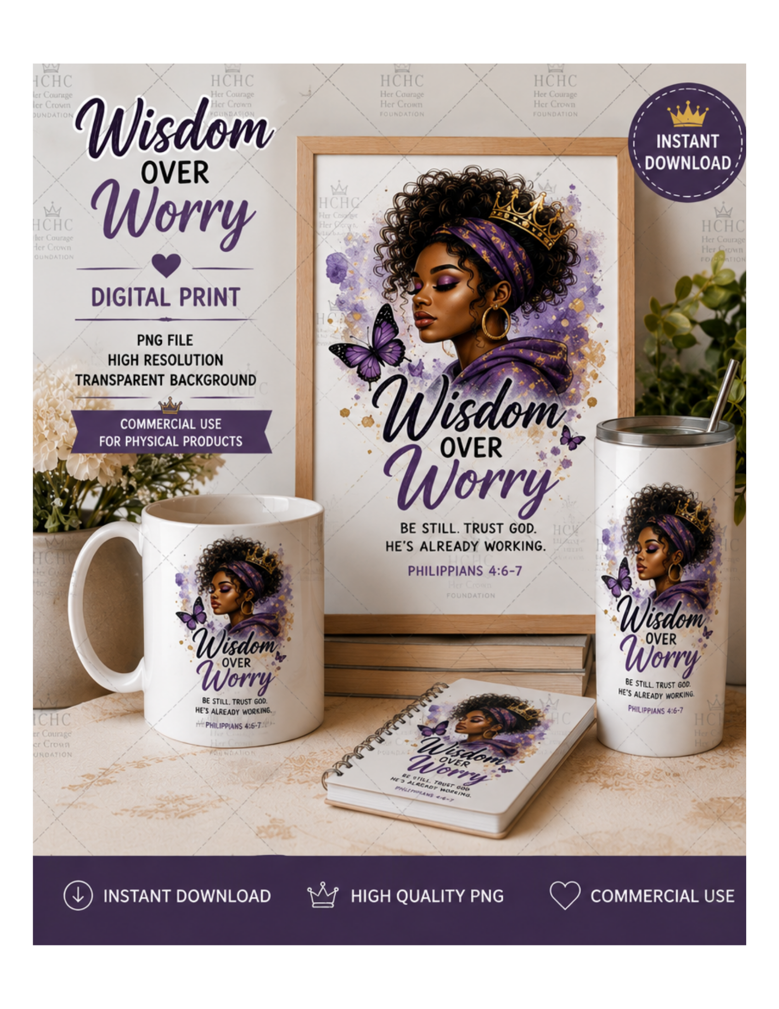 Wisdom Over Worry Digital Print